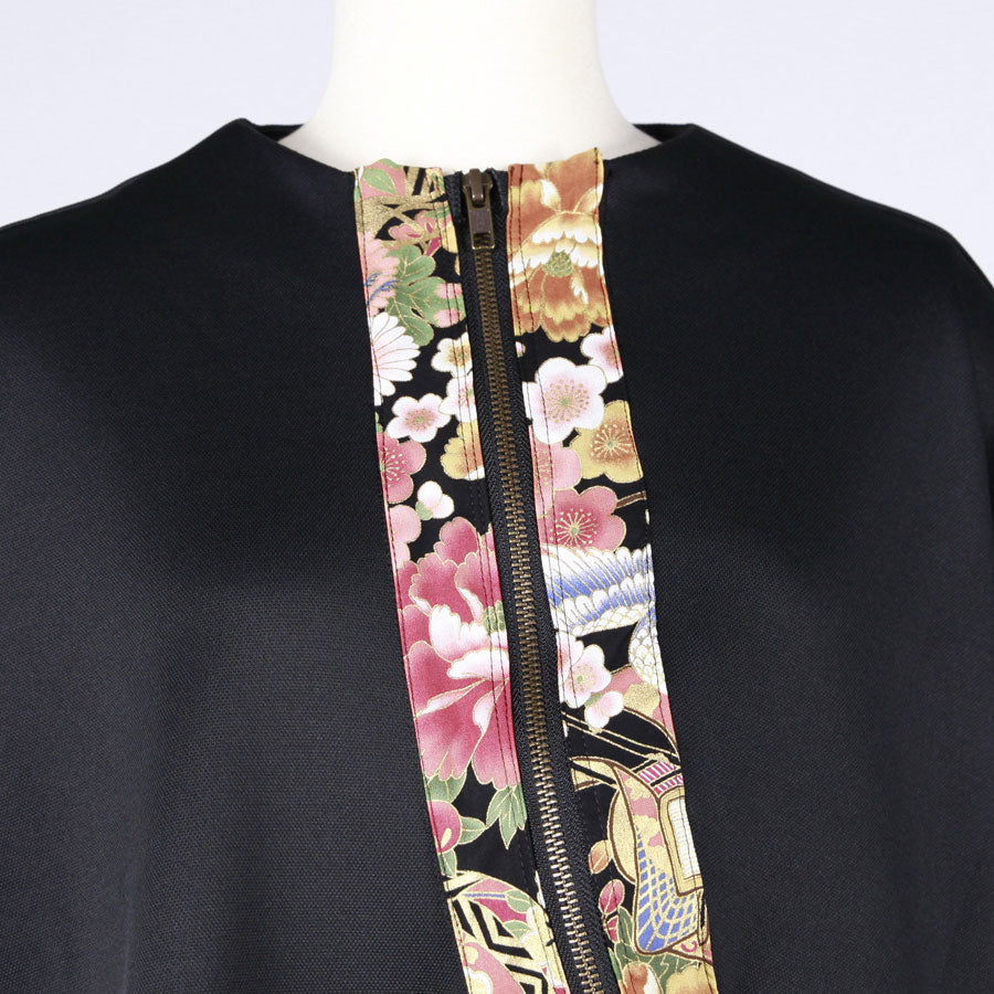 [One-of-a-kind item] TKg Crane in the Flower Wandering Zipper Haori