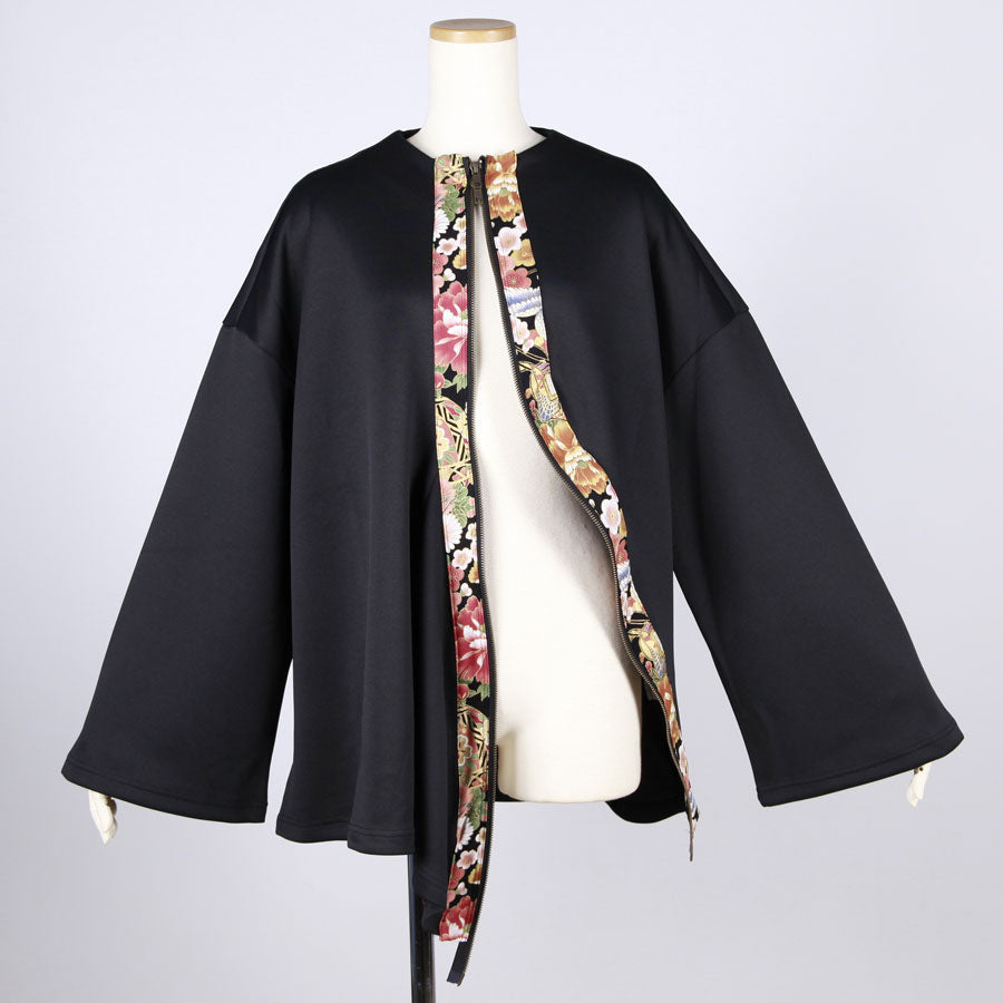 [One-of-a-kind item] TKg Crane in the Flower Wandering Zipper Haori