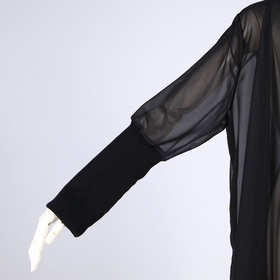 【一点物】TKg 花の中の鶴 透けるロング羽織り