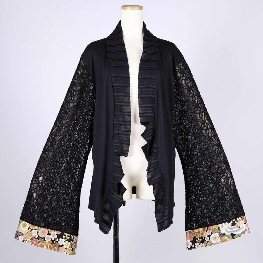 [One-of-a-kind item] TKg Crane in the Flower Lace Sleeve Haori
