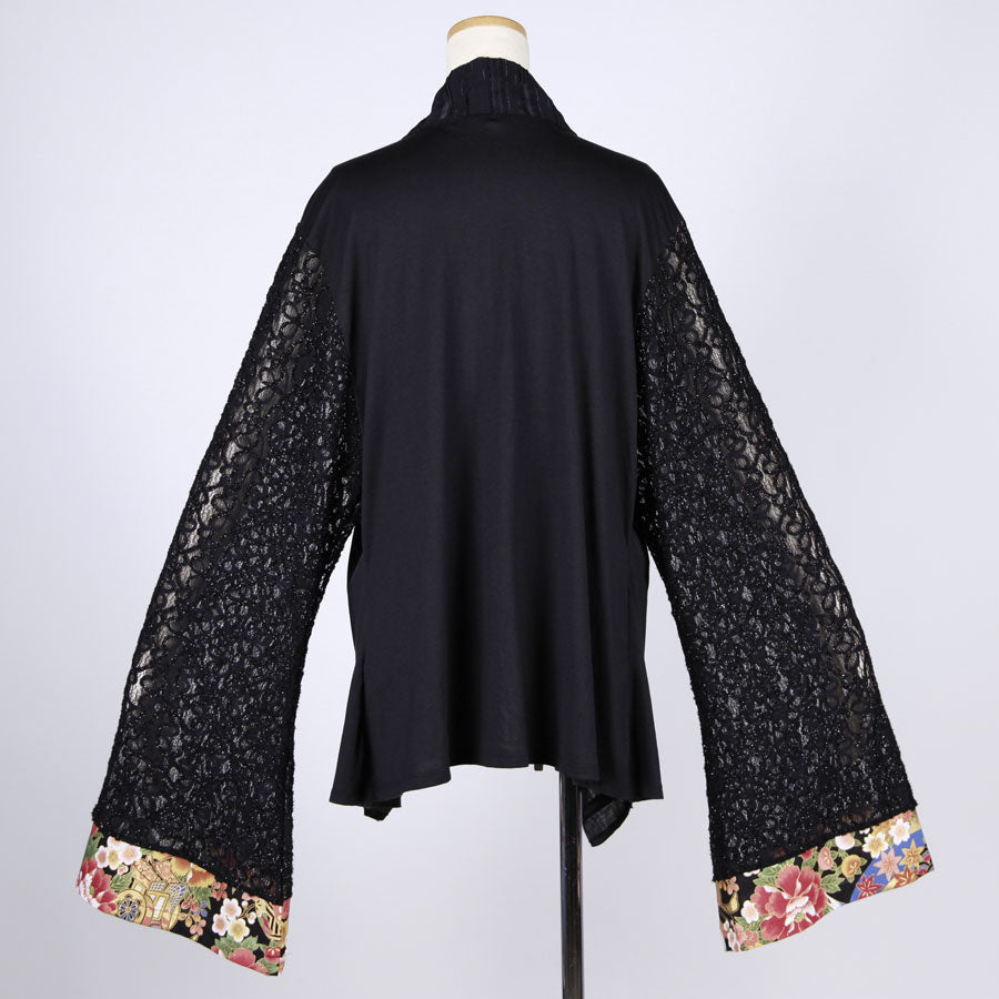[One-of-a-kind item] TKg Crane in the Flower Lace Sleeve Haori