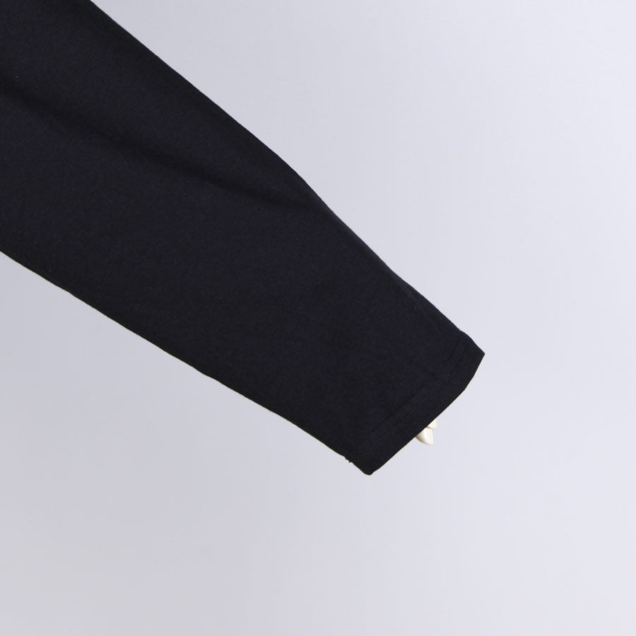 【一点物】TKg 花の中の鶴 変形着物襟トップス黒