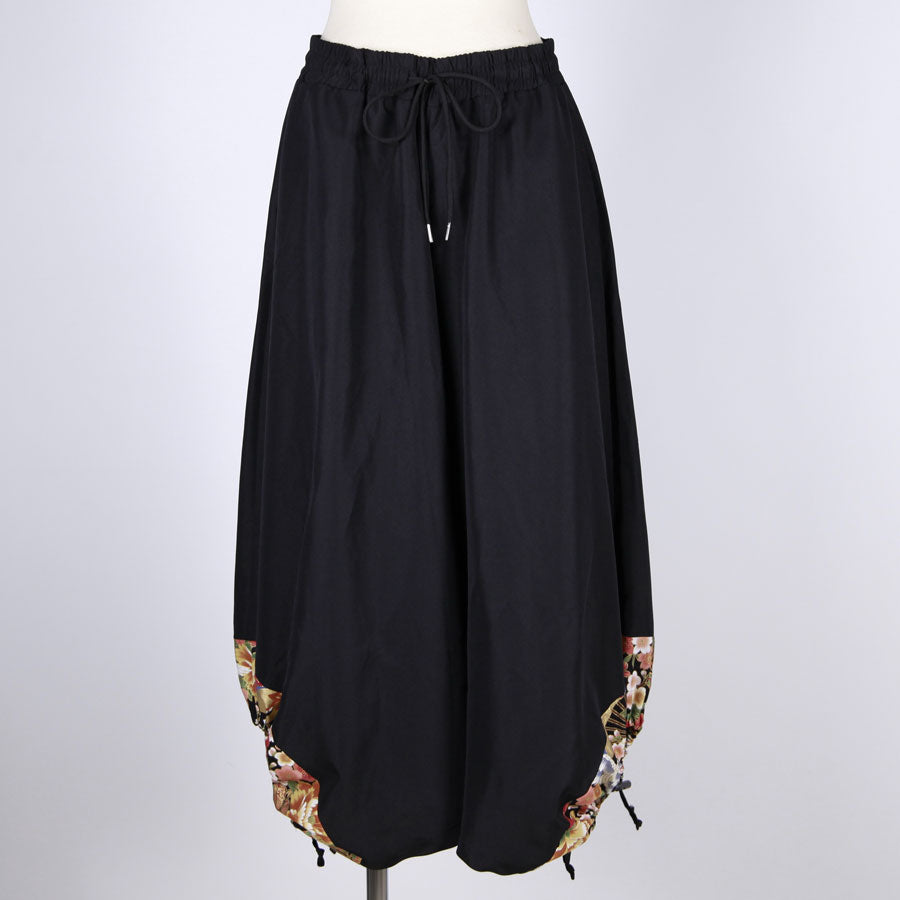 [One-of-a-kind item] TKg Crane in the Flower Crumpled Pants