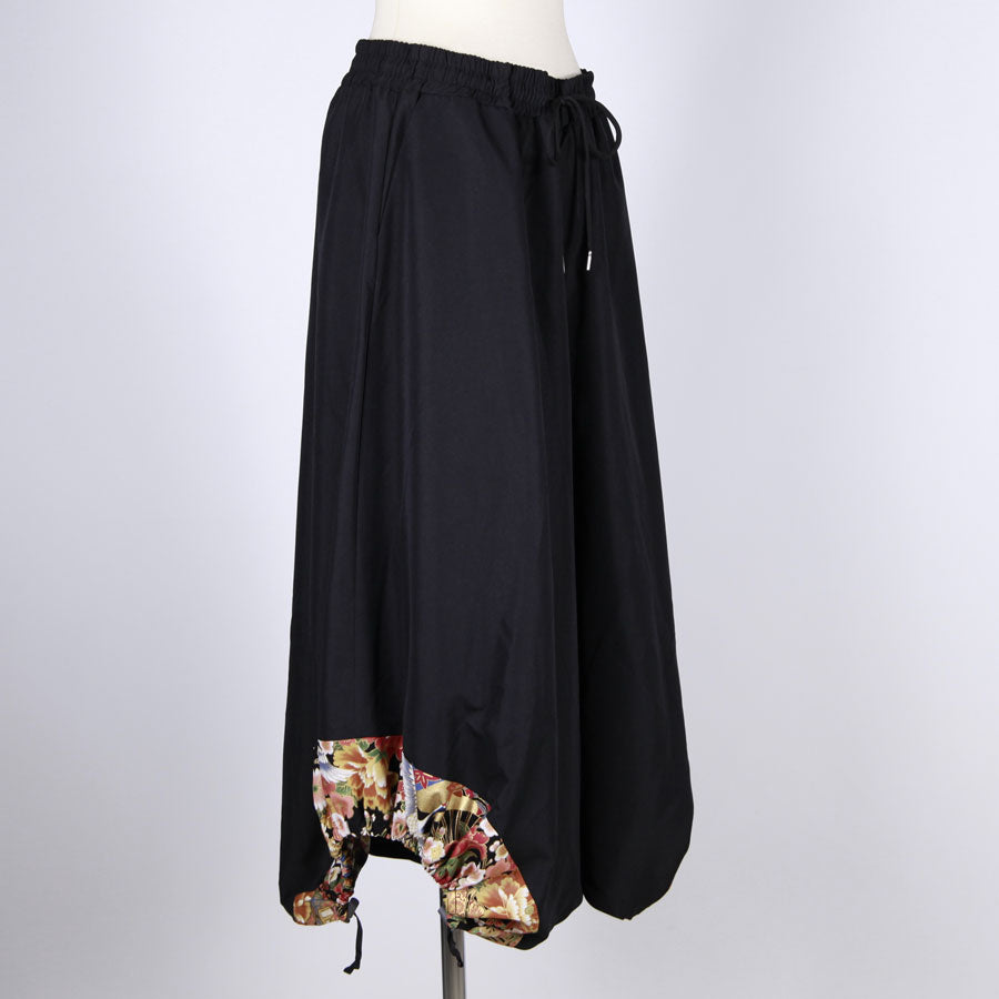 [One-of-a-kind item] TKg Crane in the Flower Crumpled Pants