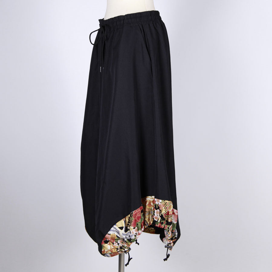 [One-of-a-kind item] TKg Crane in the Flower Crumpled Pants