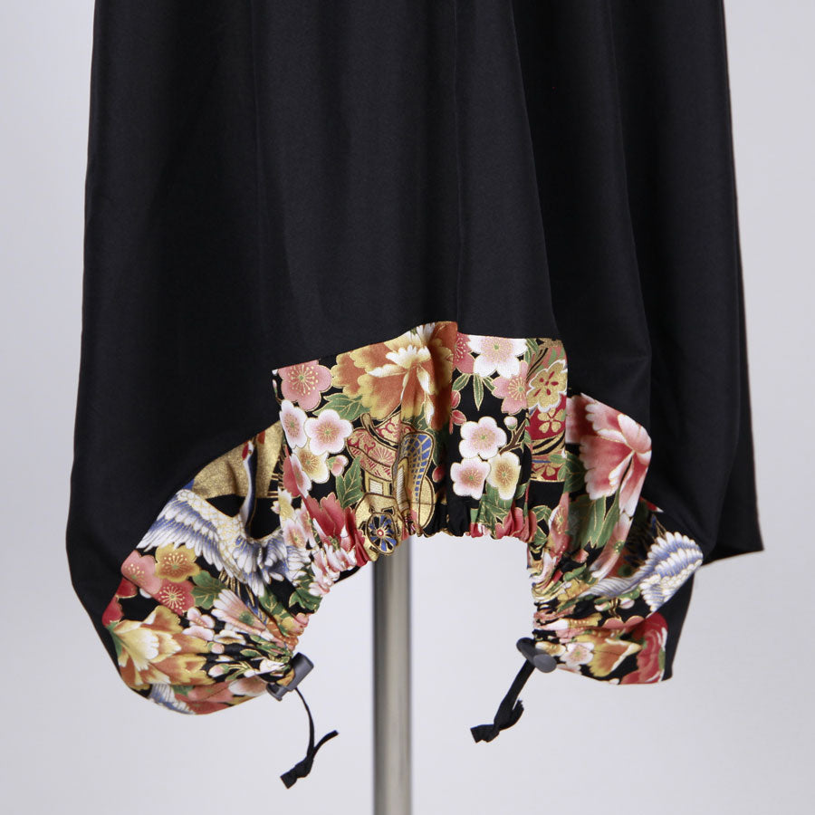 [One-of-a-kind item] TKg Crane in the Flower Crumpled Pants