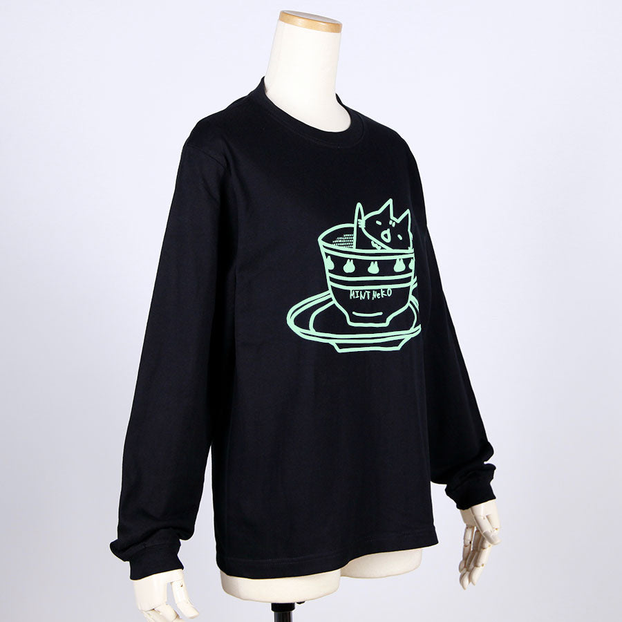 MINT NeKO Tea Party Long Sleeve T-shirt・S