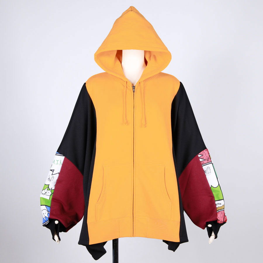 MINT NeKO パッチワークワイドパーカ D