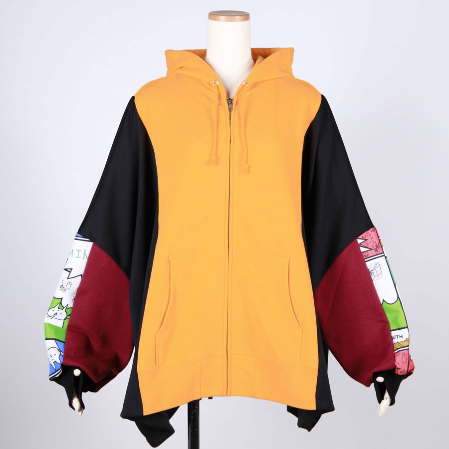 MINT NeKO パッチワークワイドパーカ D