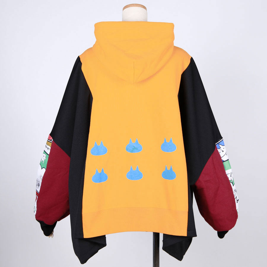 MINT NeKO パッチワークワイドパーカ D