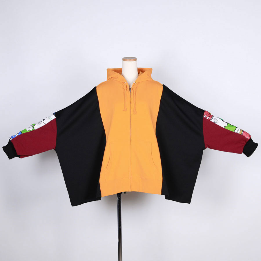 MINT NeKO パッチワークワイドパーカ D