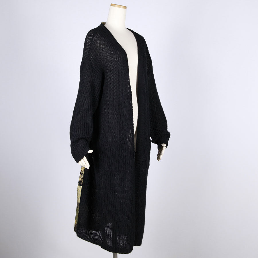 【一点物】TKg 暗闇扇子 ニットロングカーディガン