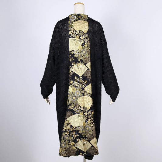 【一点物】TKg 暗闇扇子 ニットロングカーディガン