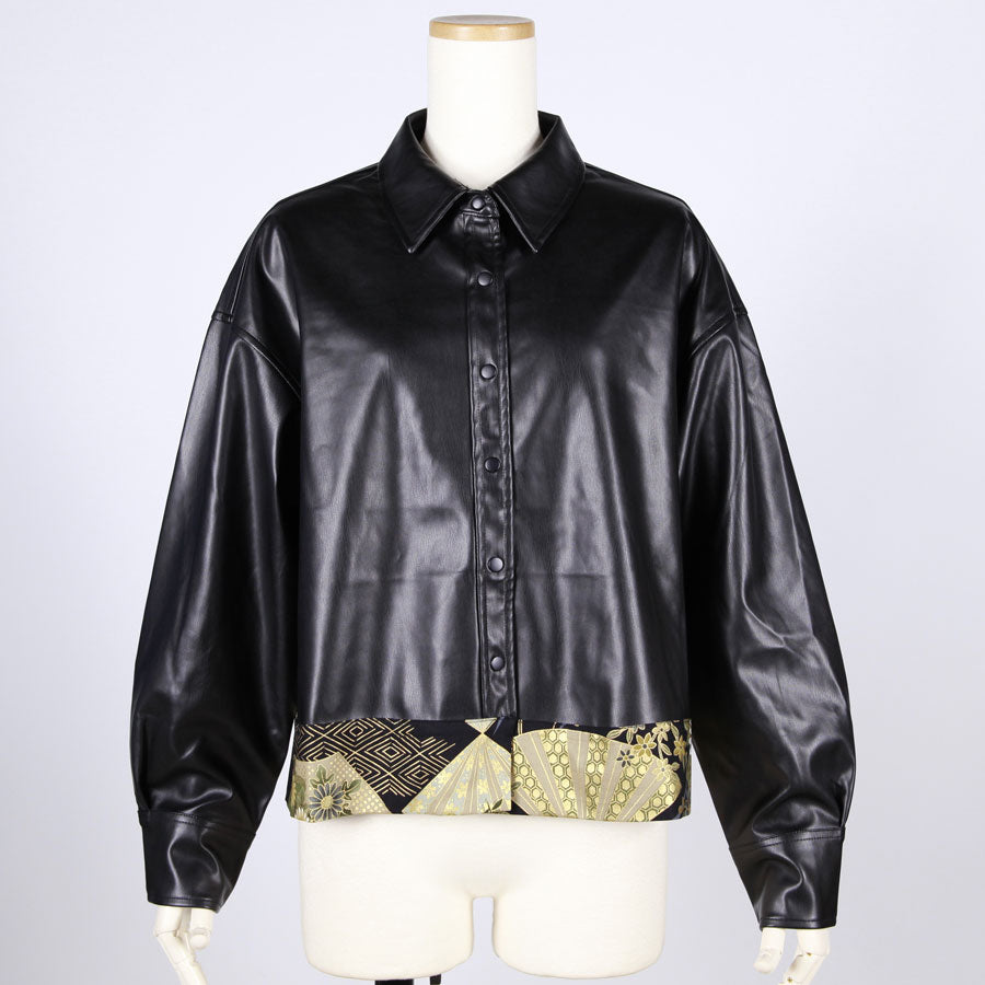 【一点物】TKg 暗闇扇子 合皮シャツ