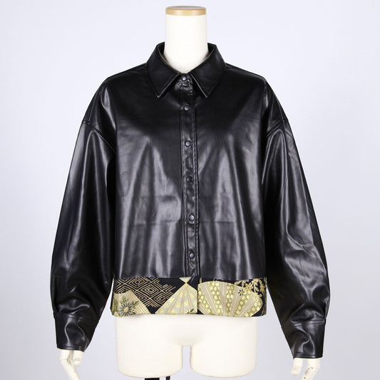 【一点物】TKg 暗闇扇子 合皮シャツ