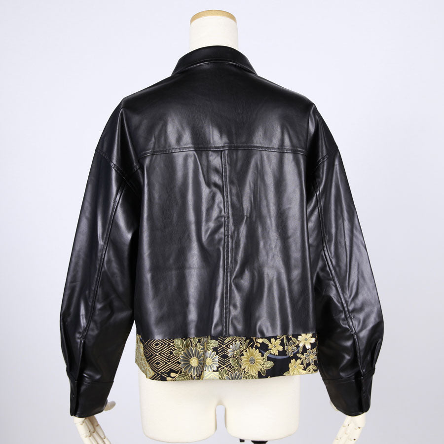 【一点物】TKg 暗闇扇子 合皮シャツ