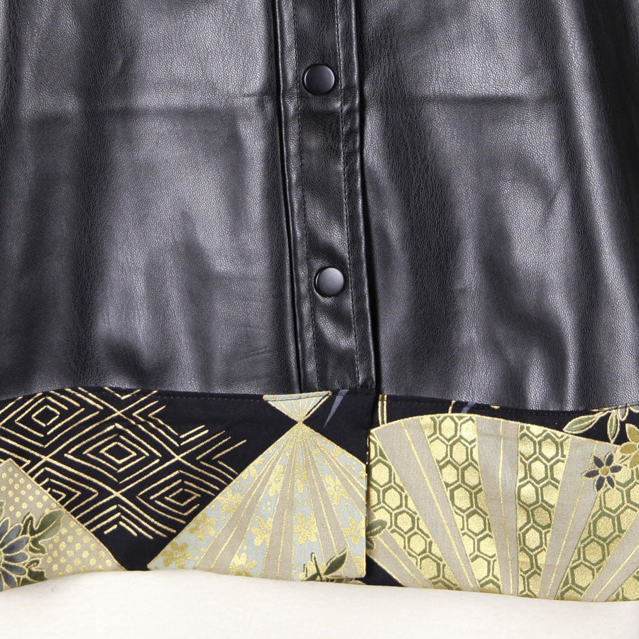 【一点物】TKg 暗闇扇子 合皮シャツ