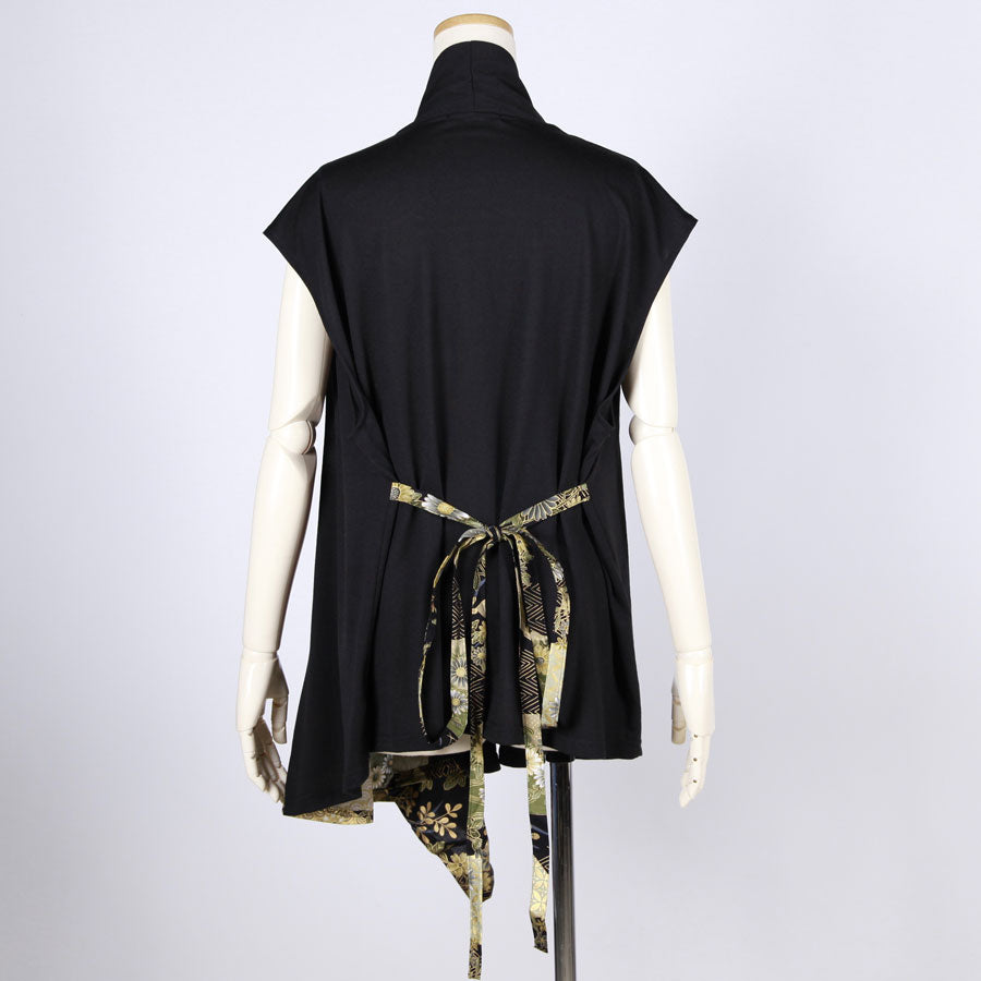 【一点物】TKg 暗闇扇子 ショートベスト