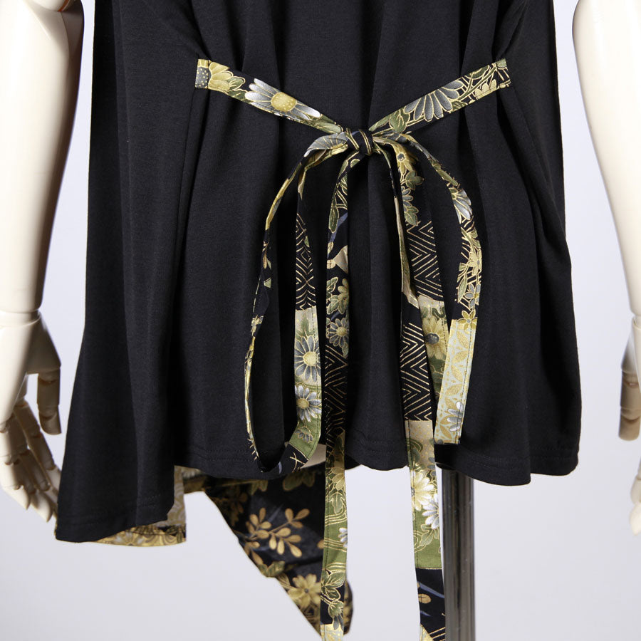 【一点物】TKg 暗闇扇子 ショートベスト