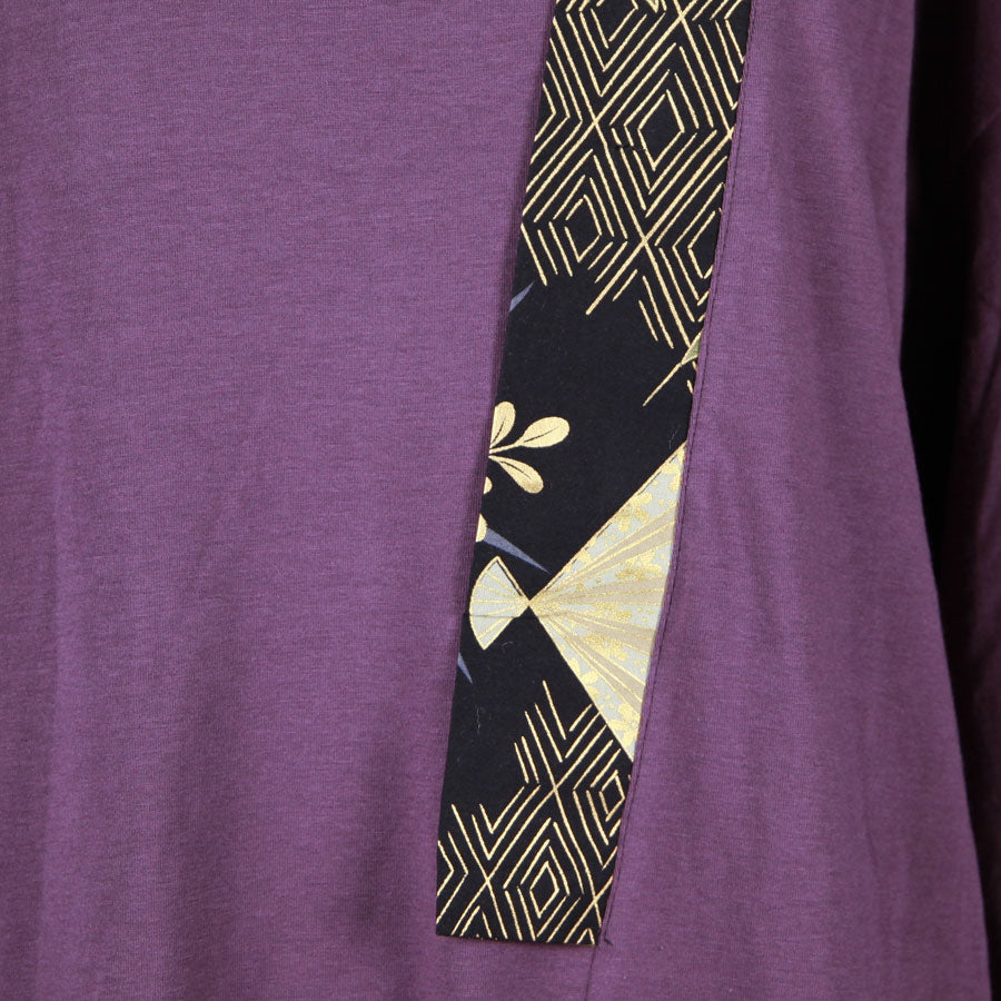 【一点物】TKg 暗闇扇子 変形着物襟トップス