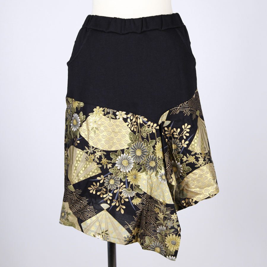 【一点物】TKg 暗闇扇子 膝丈スカート