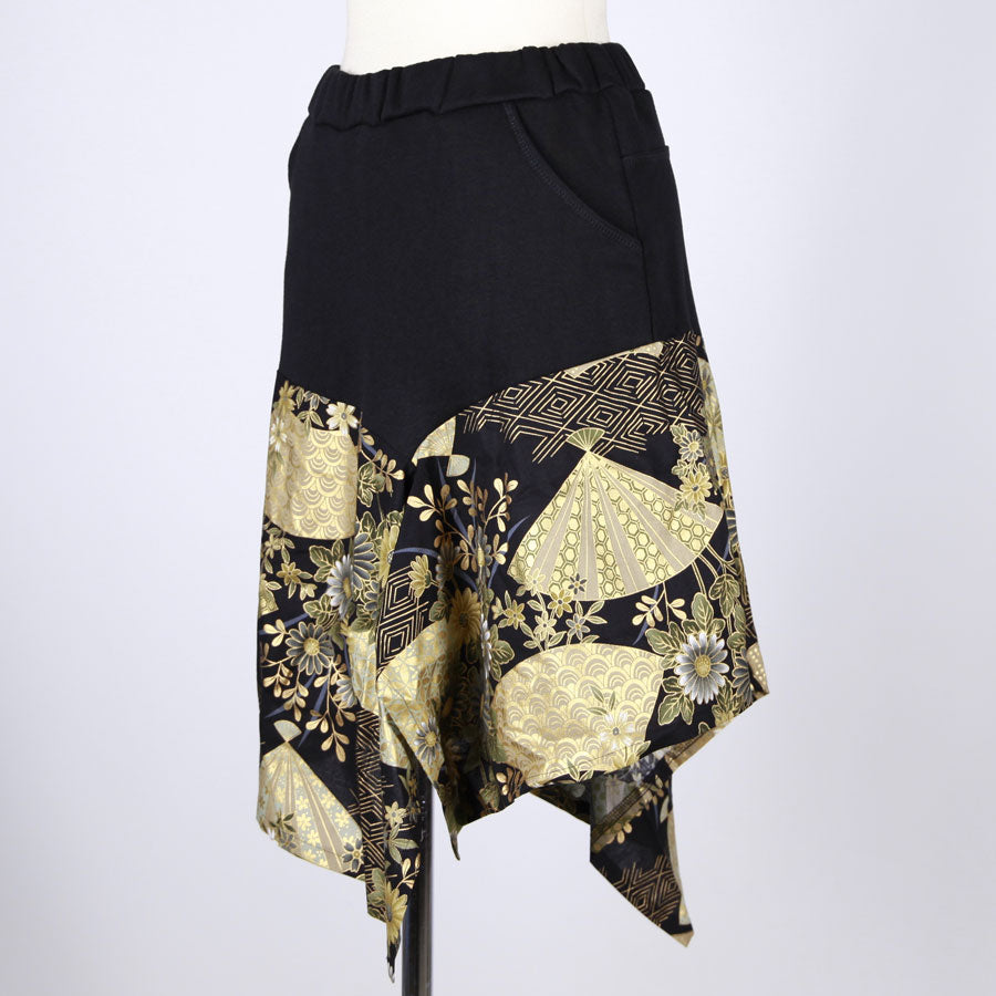 【一点物】TKg 暗闇扇子 膝丈スカート