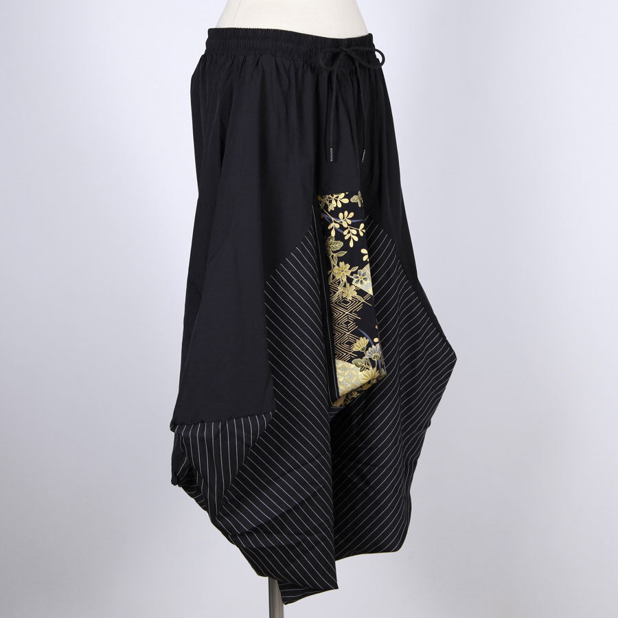 【一点物】TKg 暗闇扇子 変形サルエルパンツ