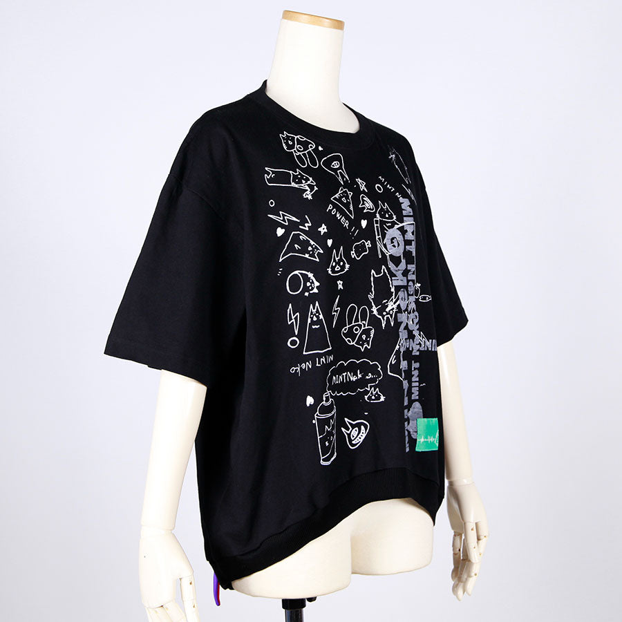 MINT NeKO Hand Printed Cat Ears Tops / H