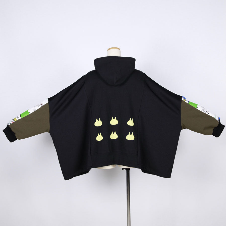 MINT NeKO パッチワークワイドパーカ E