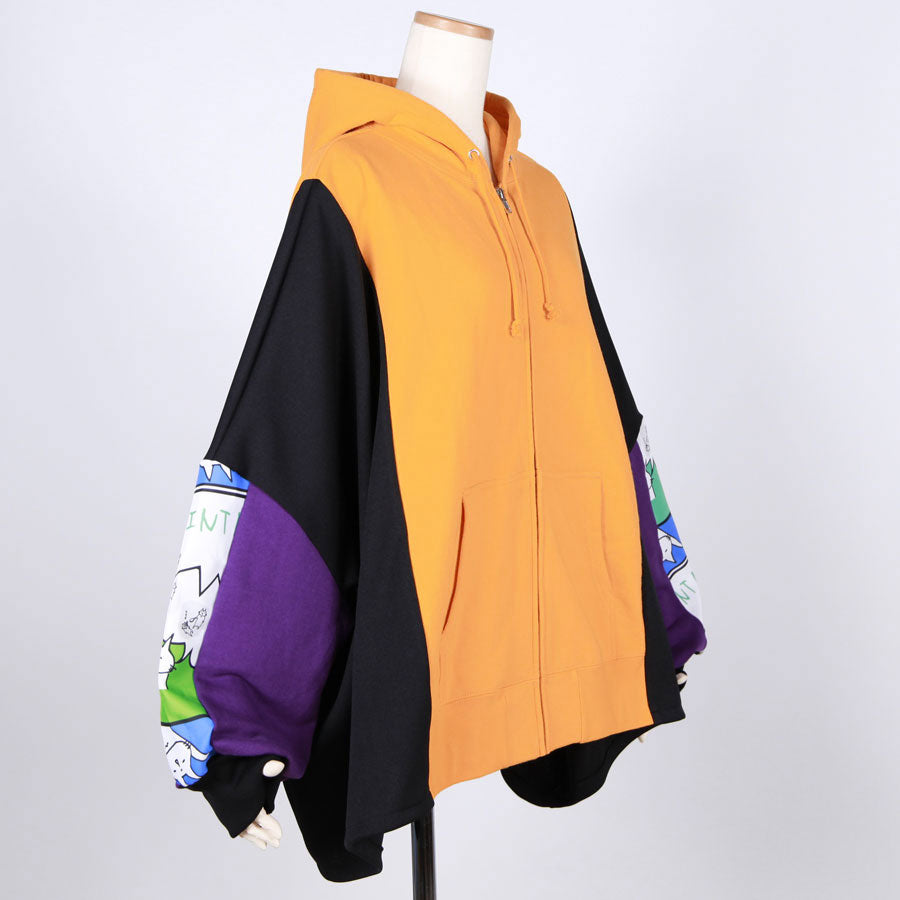 MINT NeKO パッチワークワイドパーカ F