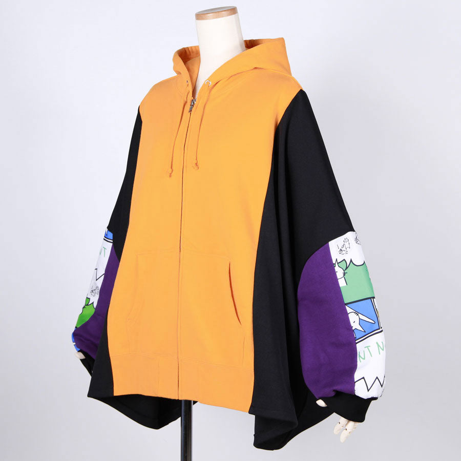 MINT NeKO パッチワークワイドパーカ F