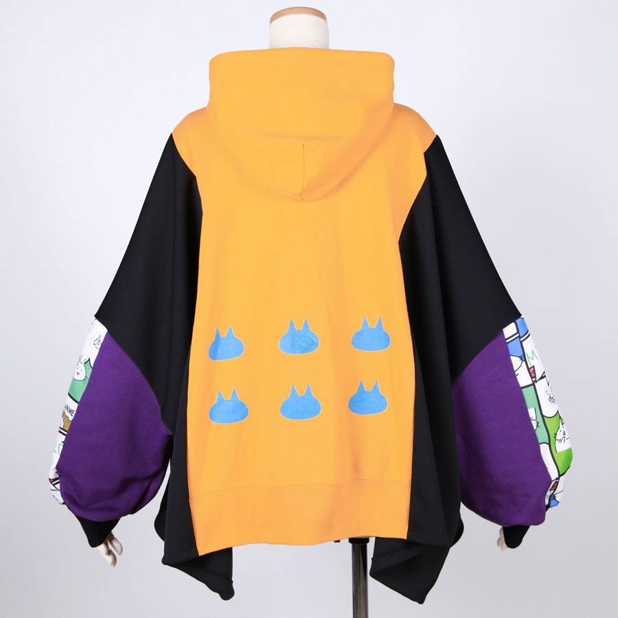MINT NeKO パッチワークワイドパーカ F