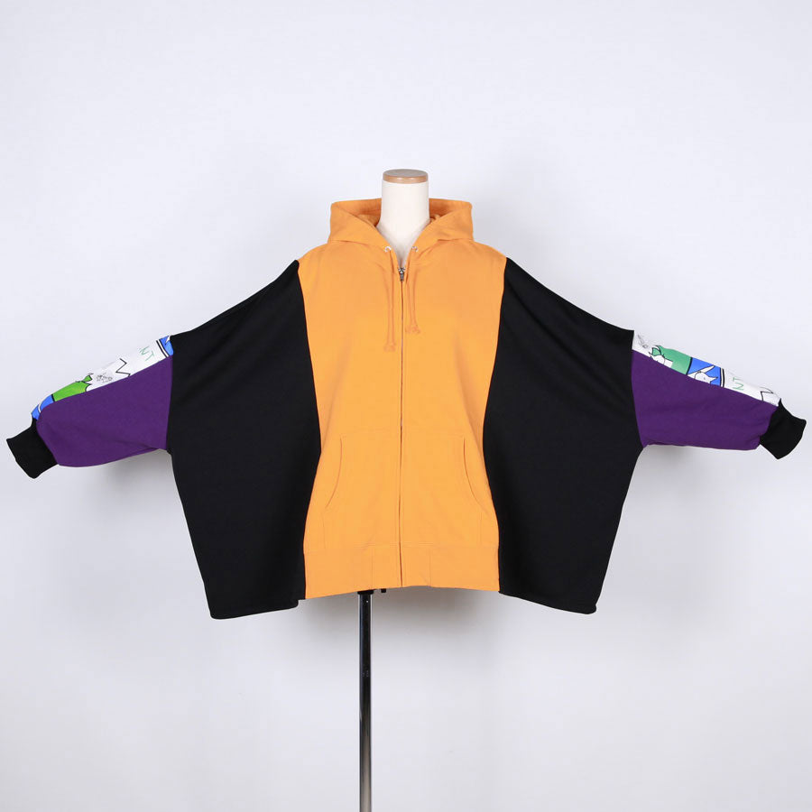 MINT NeKO パッチワークワイドパーカ F