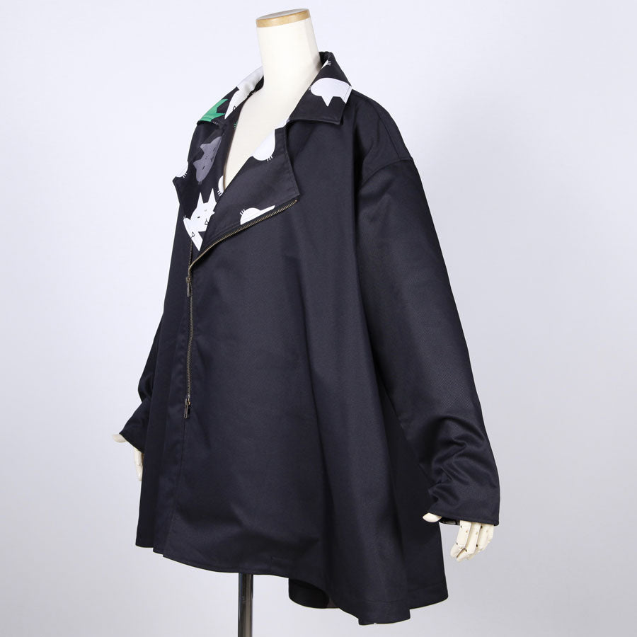 MINT NeKO ドレープライダースジャケット BK