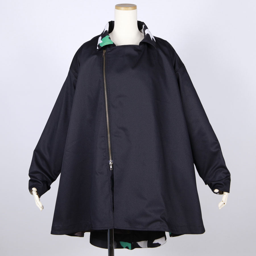 MINT NeKO ドレープライダースジャケット BK