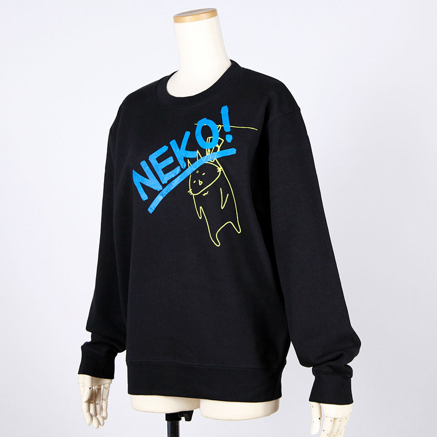 MINT NeKO ぶら下がり吾輩スウェット BK-BL