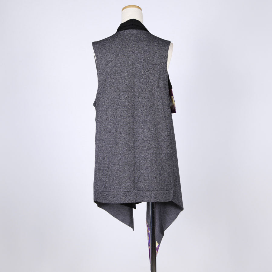 【一点物】TKg 紫縮緬和柄 ロングベスト