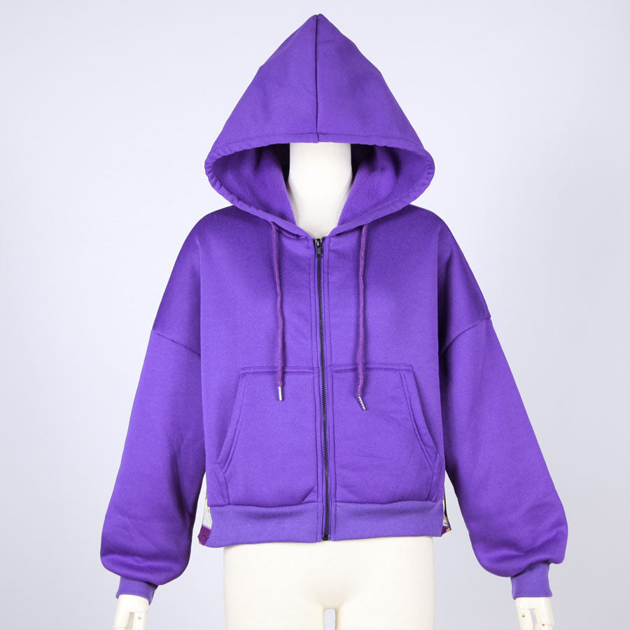 【一点物】TKg 紫縮緬和柄 ショートパーカー