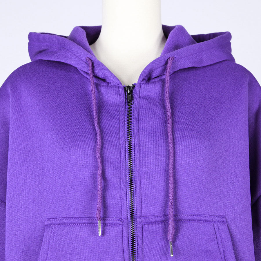 【一点物】TKg 紫縮緬和柄 ショートパーカー