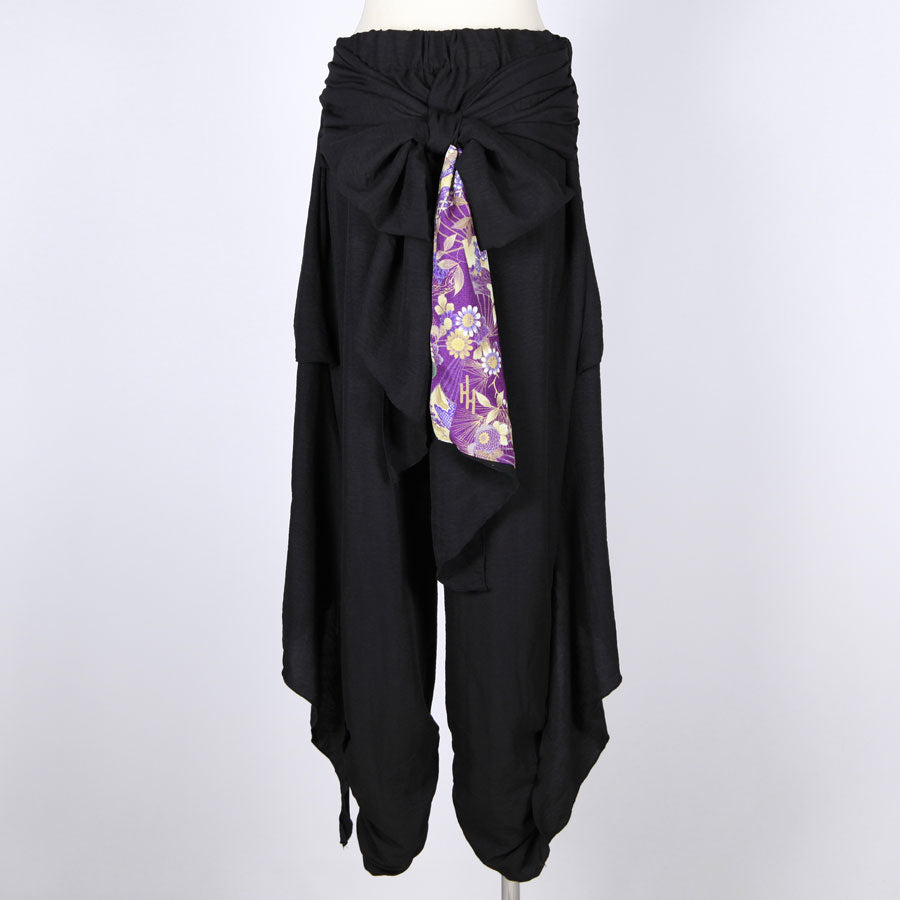 【一点物】TKg 紫縮緬和柄 ひらひらパンツ