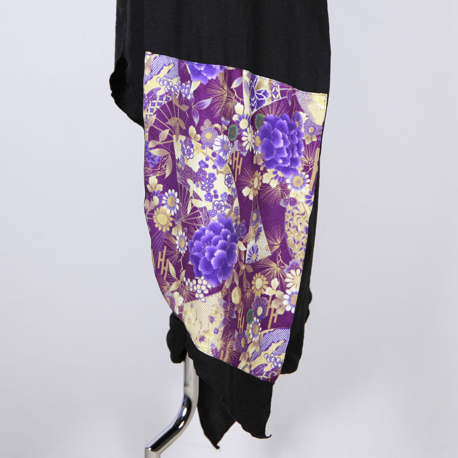 【一点物】TKg 紫縮緬和柄 ひらひらパンツ