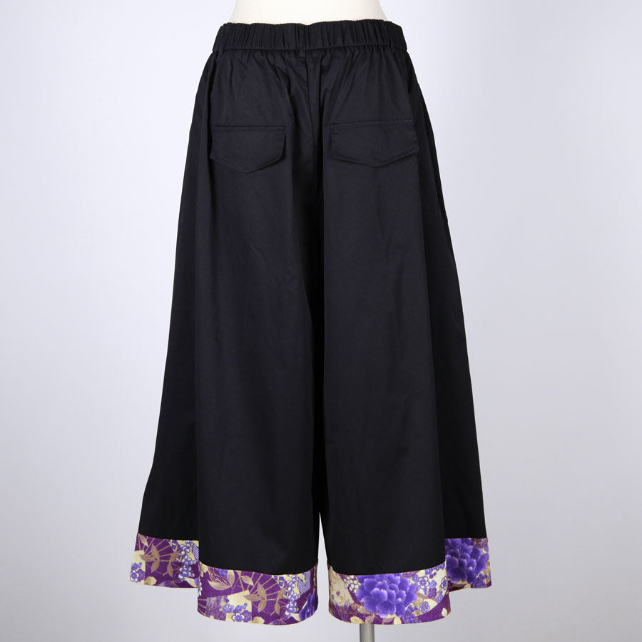 【一点物】TKg 紫縮緬和柄 ワイドパンツ