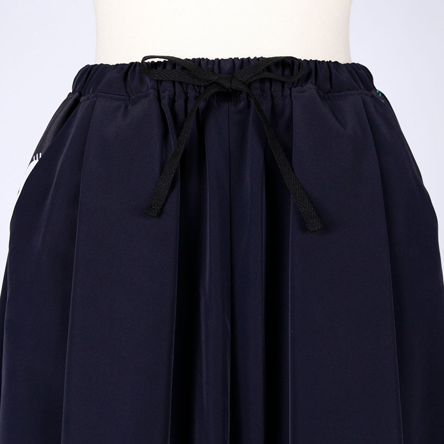 MINT NeKO ワイドプリーツパンツ BK-BK