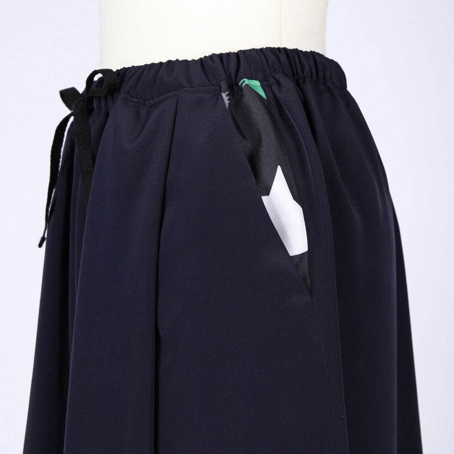 MINT NeKO ワイドプリーツパンツ BK-BK