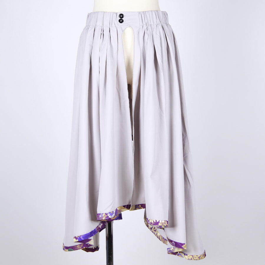 【一点物】TKg 紫縮緬和柄 オーバースカート