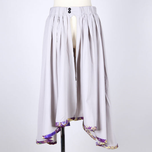 【一点物】TKg 紫縮緬和柄 オーバースカート