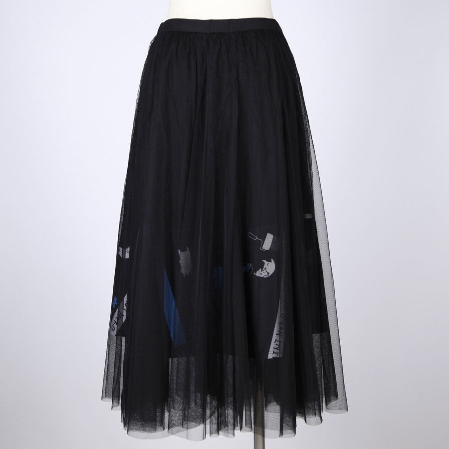 MINT NeKO チュールスカート BK-BL