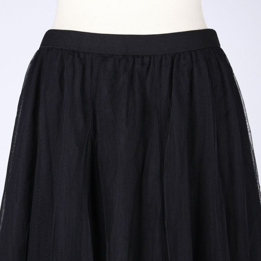 MINT NeKO チュールスカート BK-BL