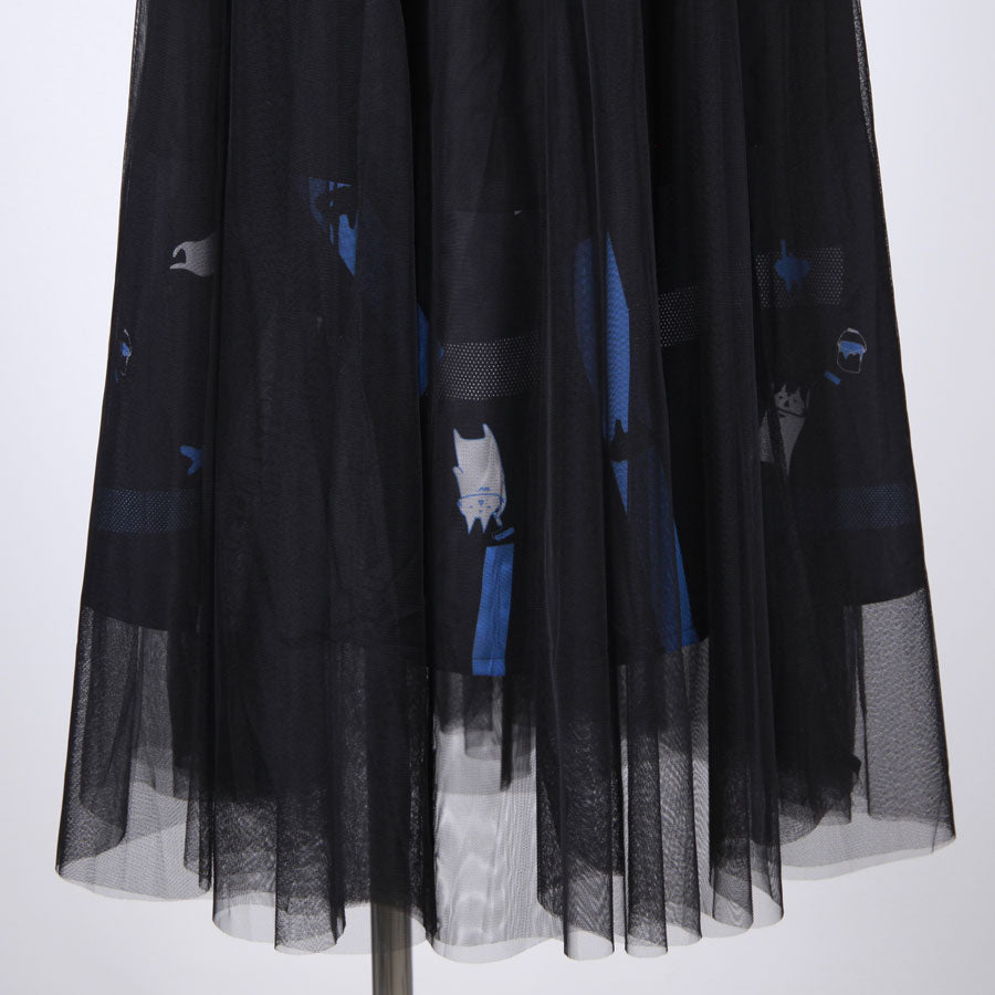 MINT NeKO チュールスカート BK-BL