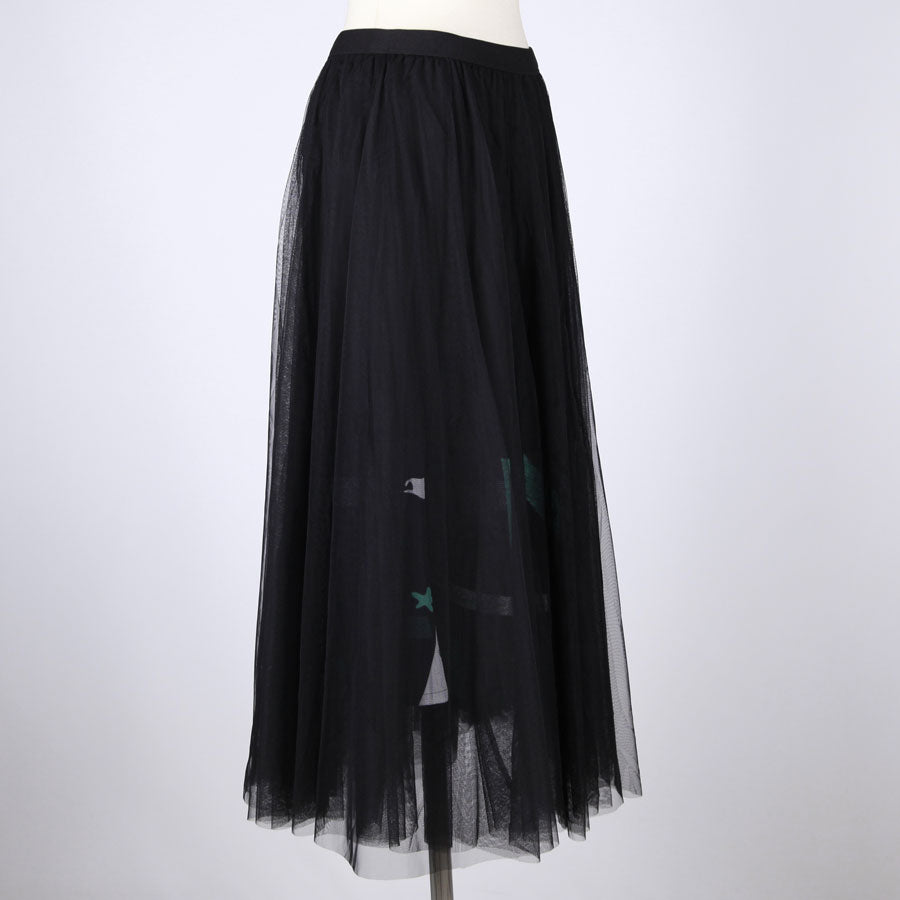 MINT NeKO チュールスカート BK-GRN